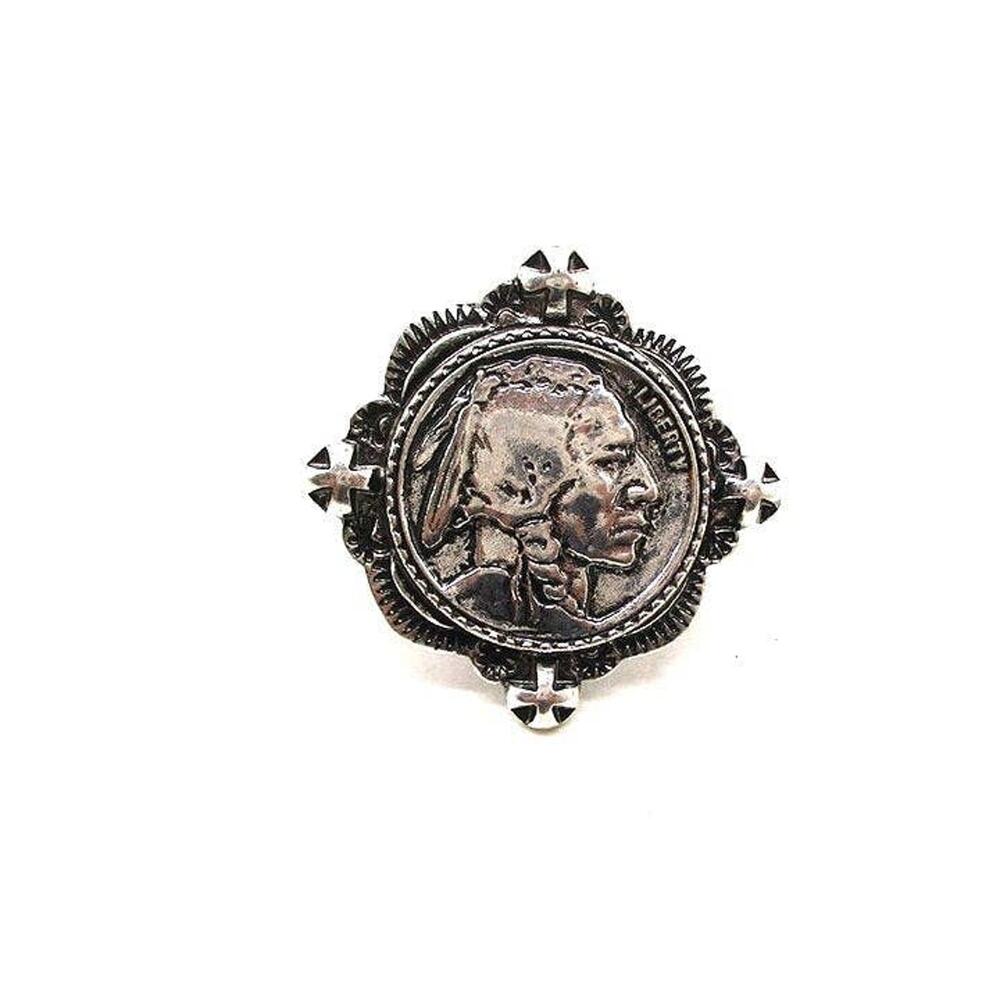 WESTERN INDIAN COIN CUFF RING